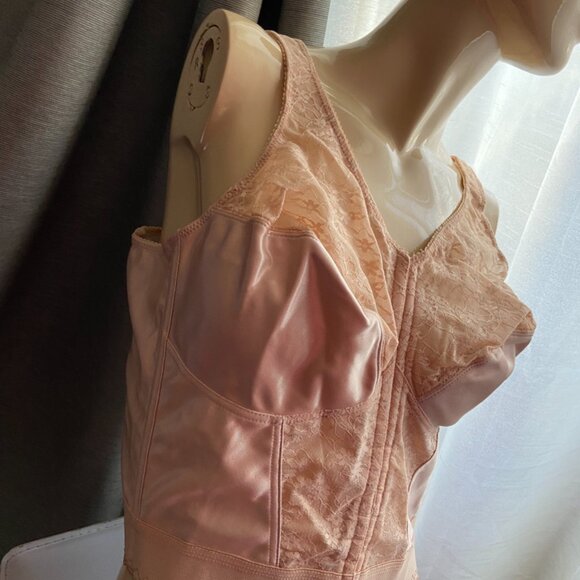 42D Exquisite Form Bustier longline bra NWOT beige tan - Picture 7 of 12